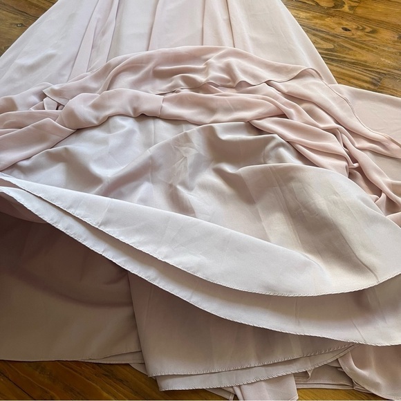 Hayley Paige NEW Prom Chiffon Occasions Bridesmaid Dress size 10 in Dusty Rose - Picture 9 of 16